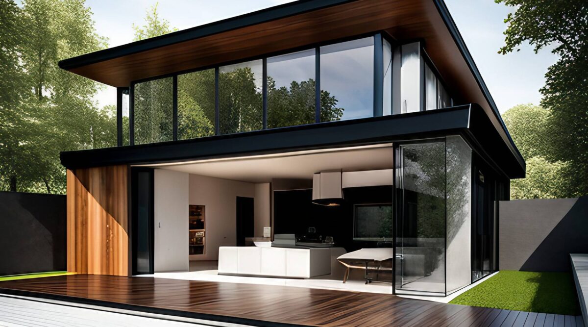 privacy window film on house image