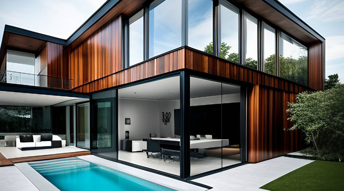 privacy window film on house image